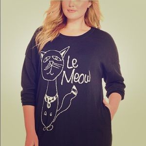 Melissa McCarthy Plus Size Le Meow Sweater -Sz 2x
